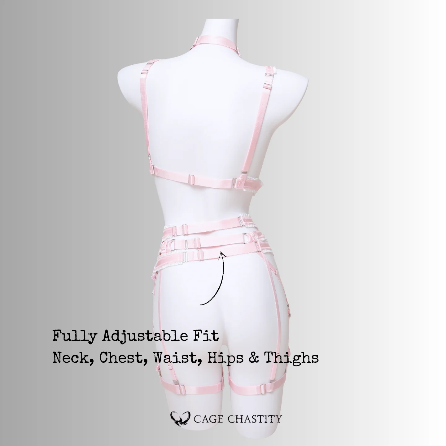 Blush Éclat Ultra-Luxe Handcrafted Sissy Lingerie Set with Garters