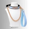 Fetish Word Collar & Chain Leash Set
