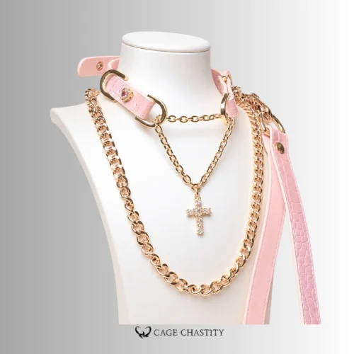 Jeweled Choke Collar & Chain Leash Set
