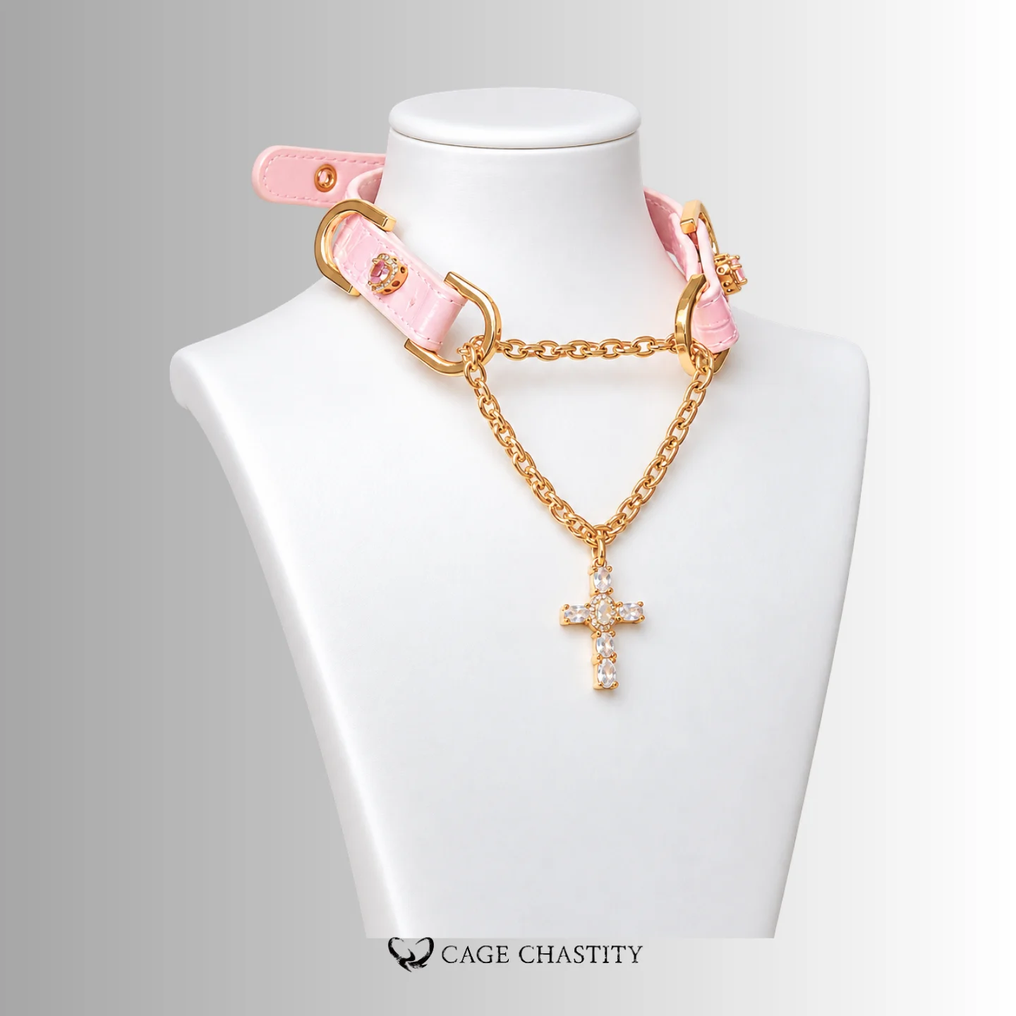 Jeweled Choke Collar & Chain Leash Set