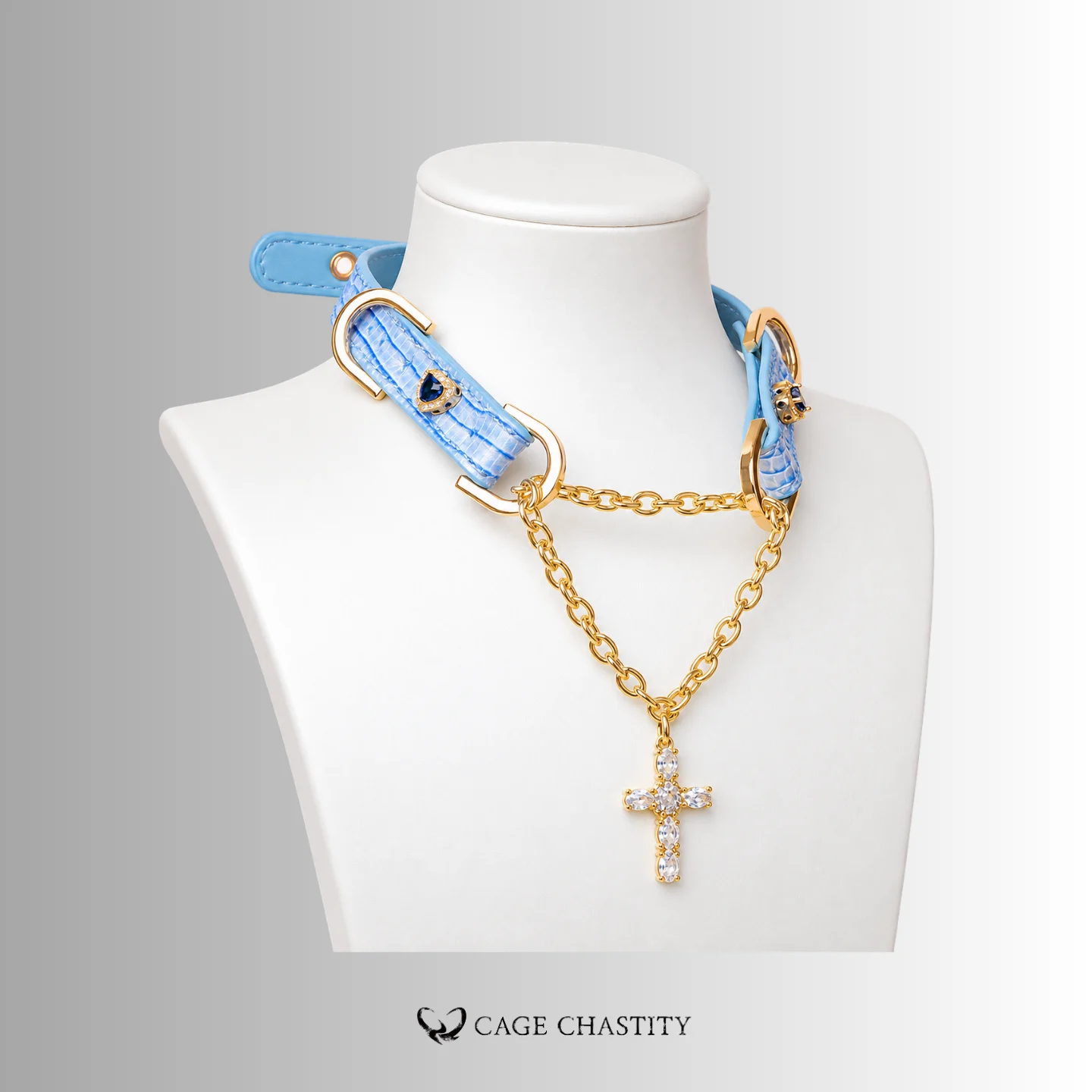 Jeweled Choke Collar & Chain Leash Set