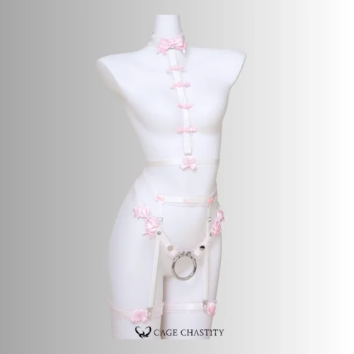 Lady Rose Handcrafted Bow & Garter Ensemble