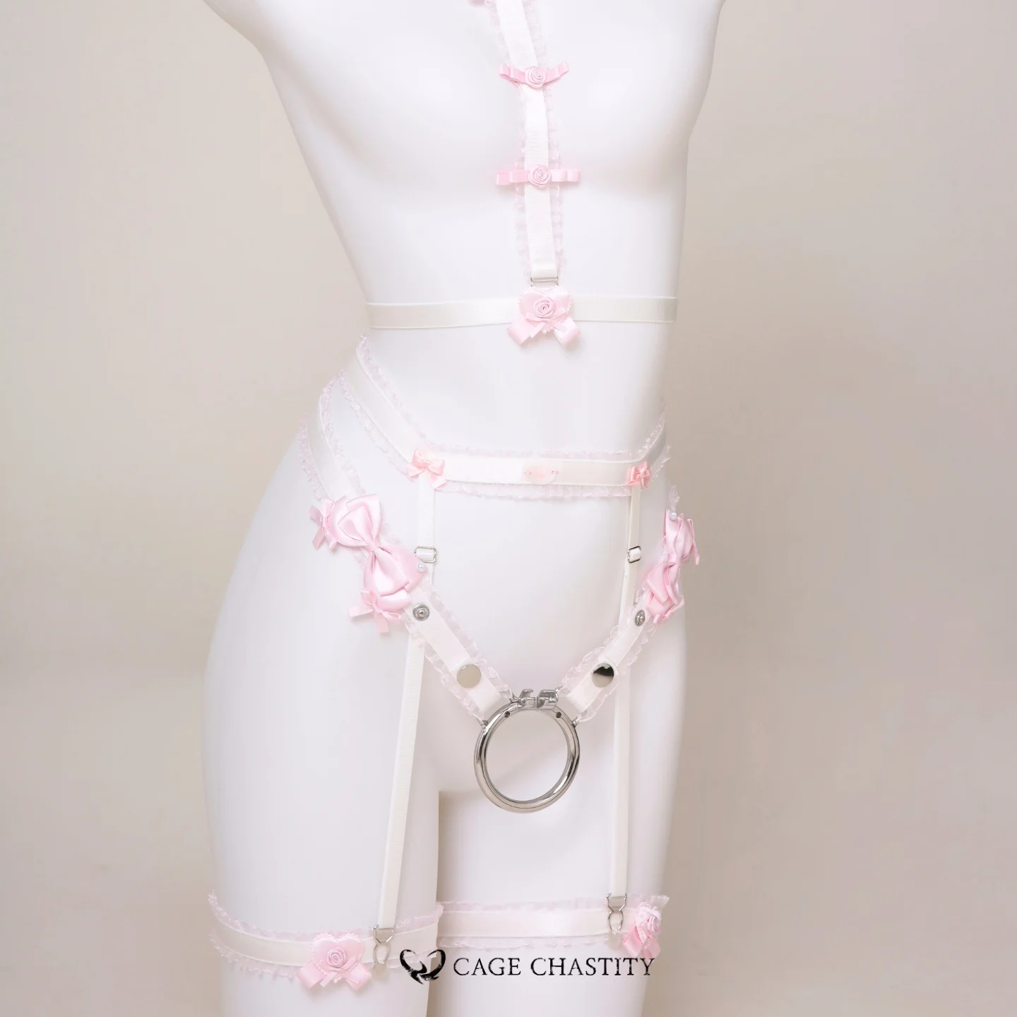 Lady Rose Handcrafted Bow & Garter Ensemble
