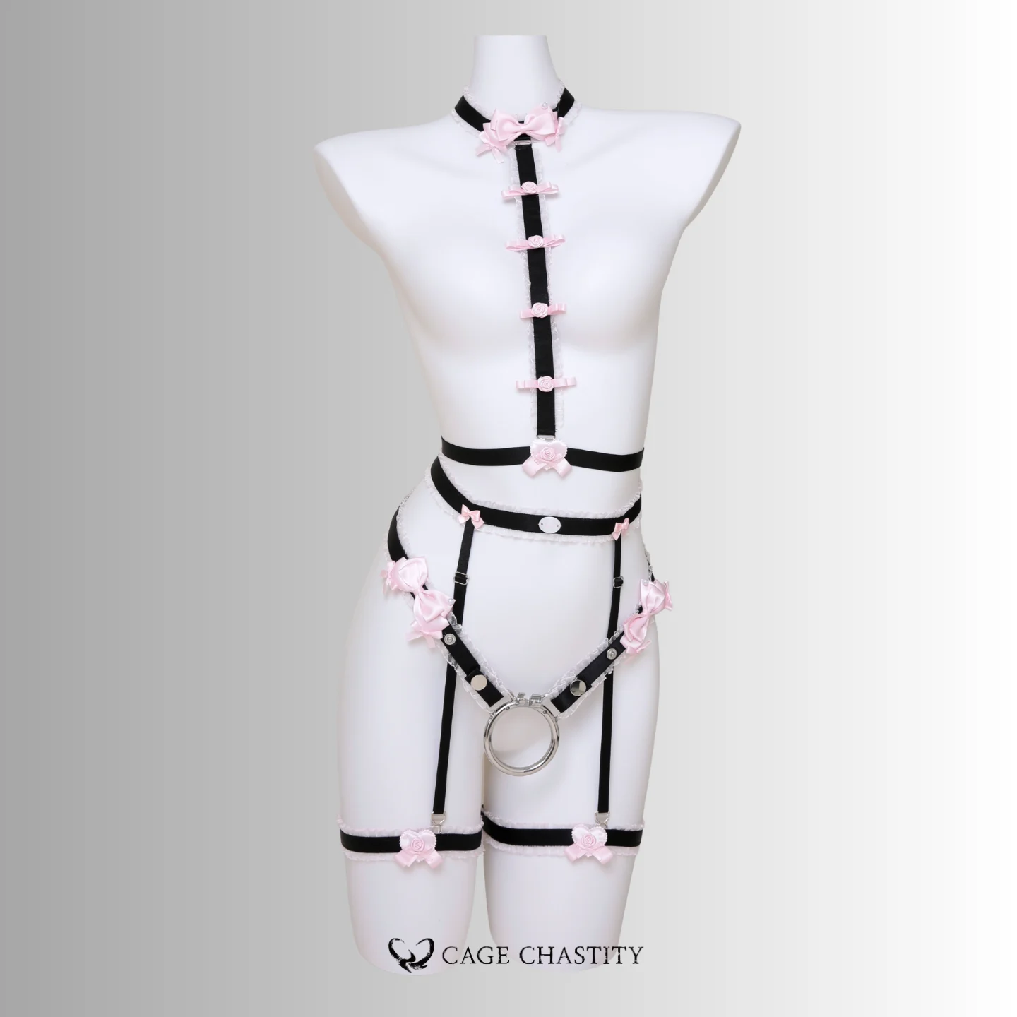 Lady Rose Handcrafted Bow & Garter Ensemble