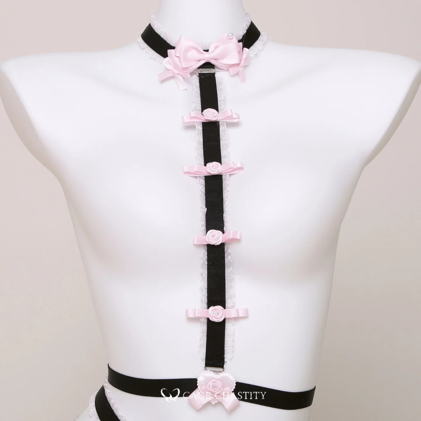 Lady Rose Handcrafted Bow & Garter Ensemble
