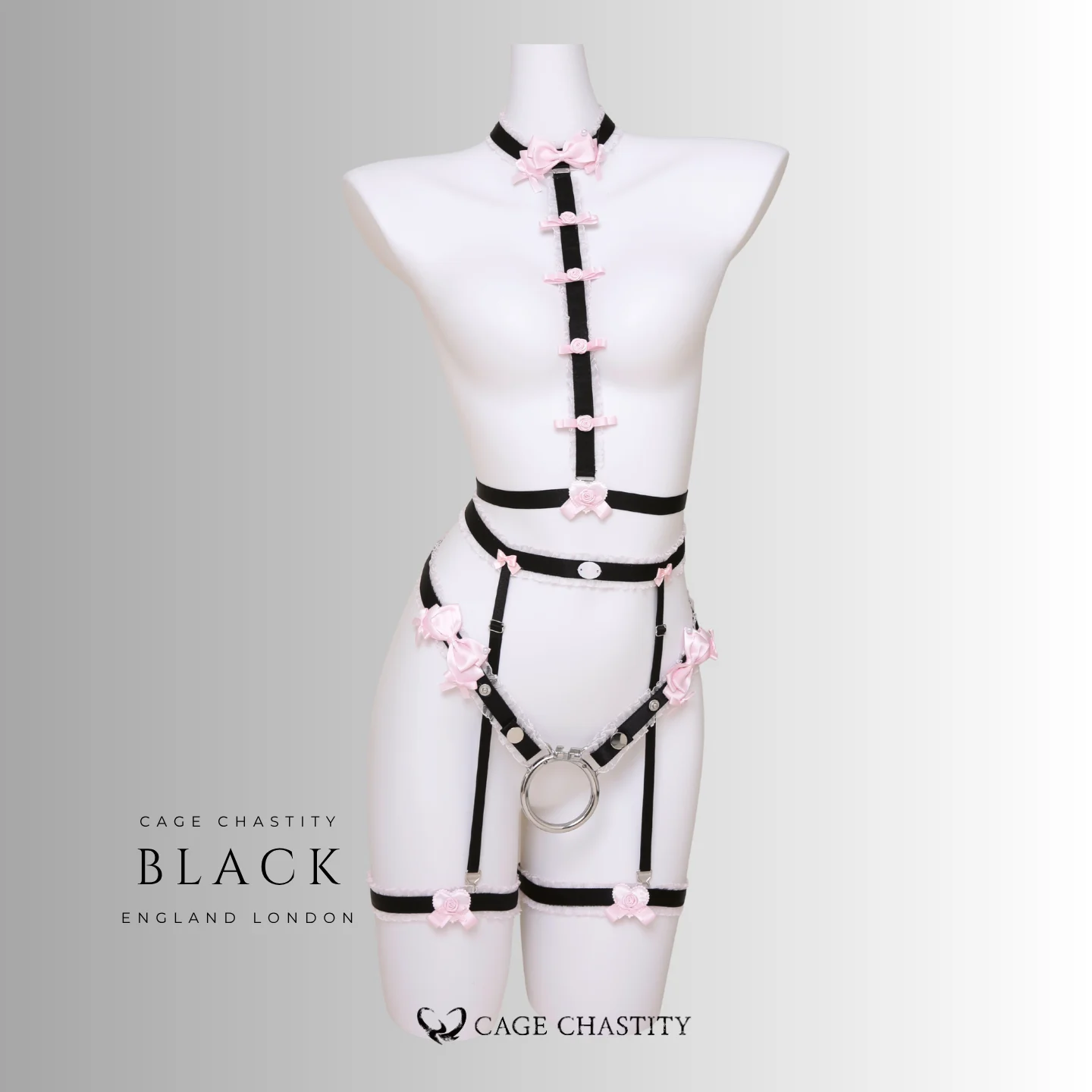 Lady Rose Handcrafted Bow & Garter Ensemble
