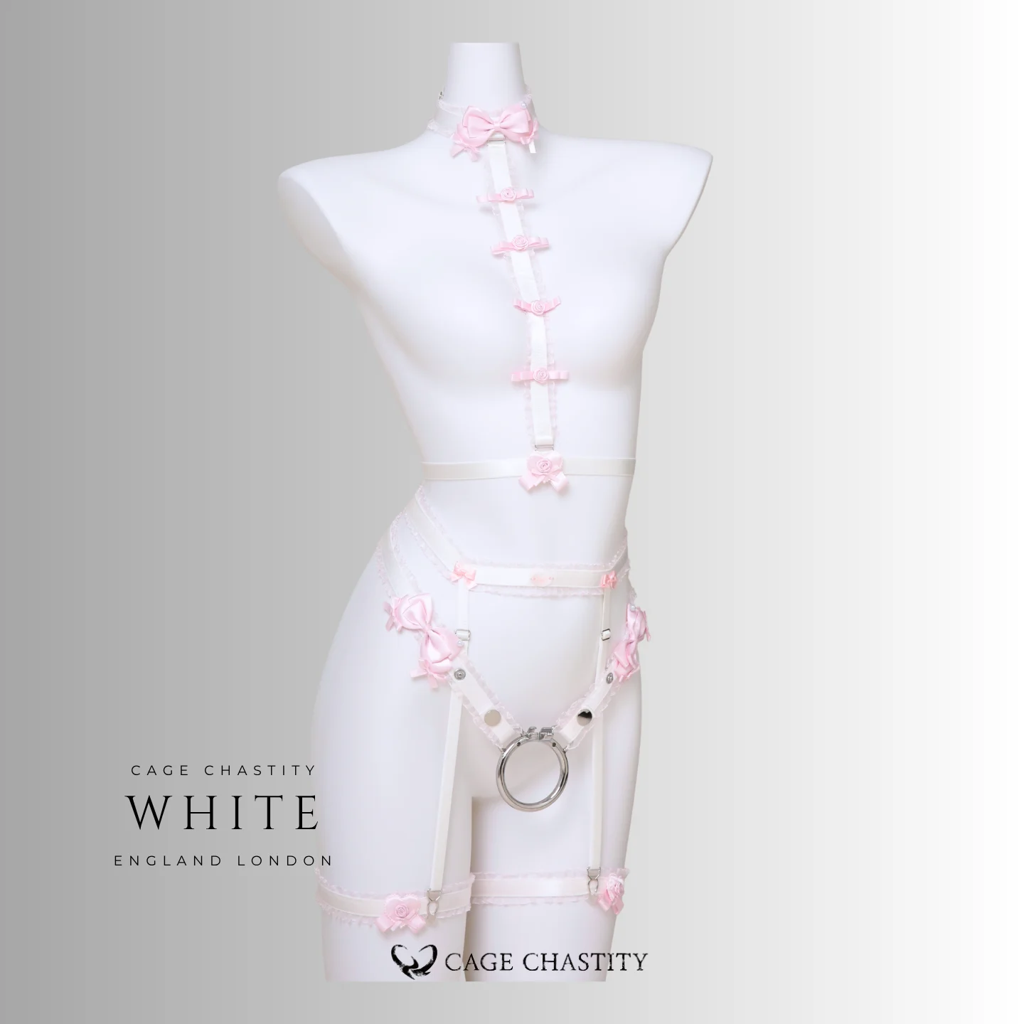 Lady Rose Handcrafted Bow & Garter Ensemble