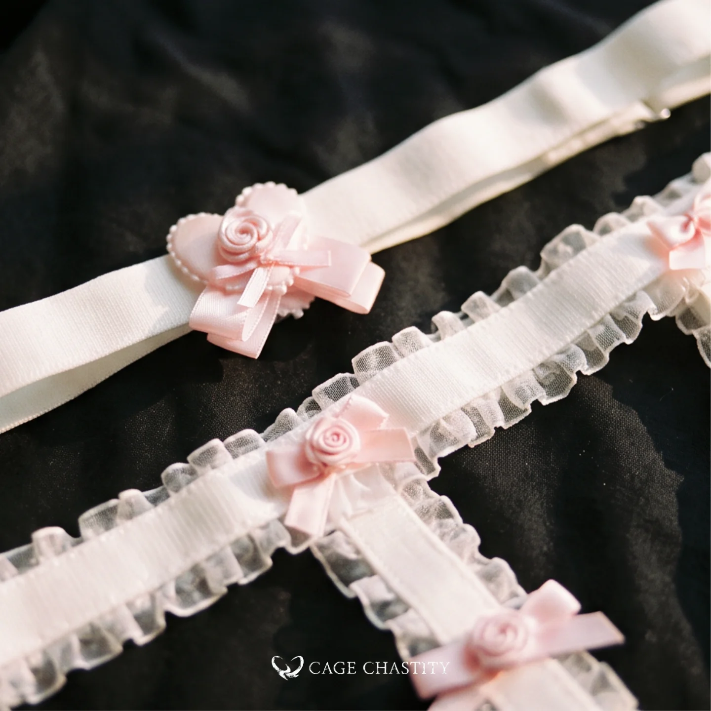 Lady Rose Handcrafted Bow & Garter Ensemble