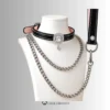Noir Éclat – Swarovski Crystal Collar & Chain Leash Set