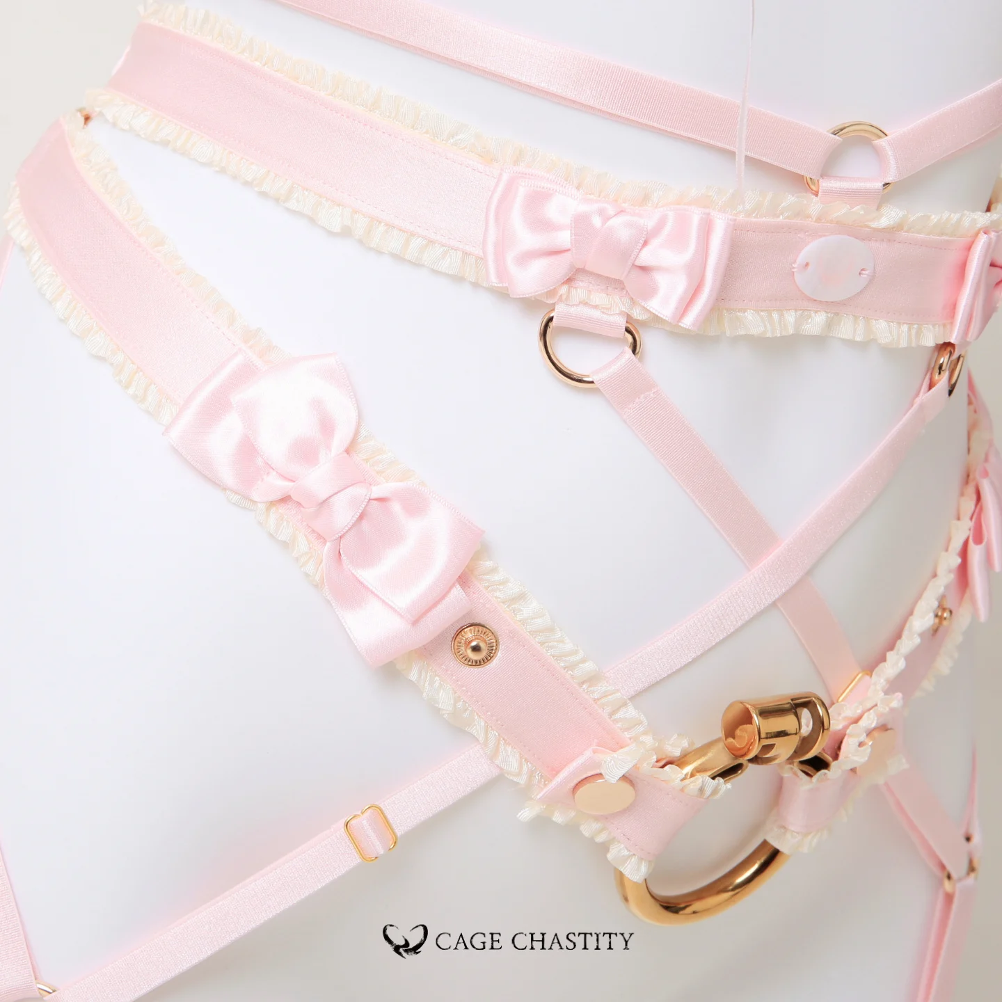 Petit Gâteau Handcrafted Sissy Lingerie Set with Bells & Garters