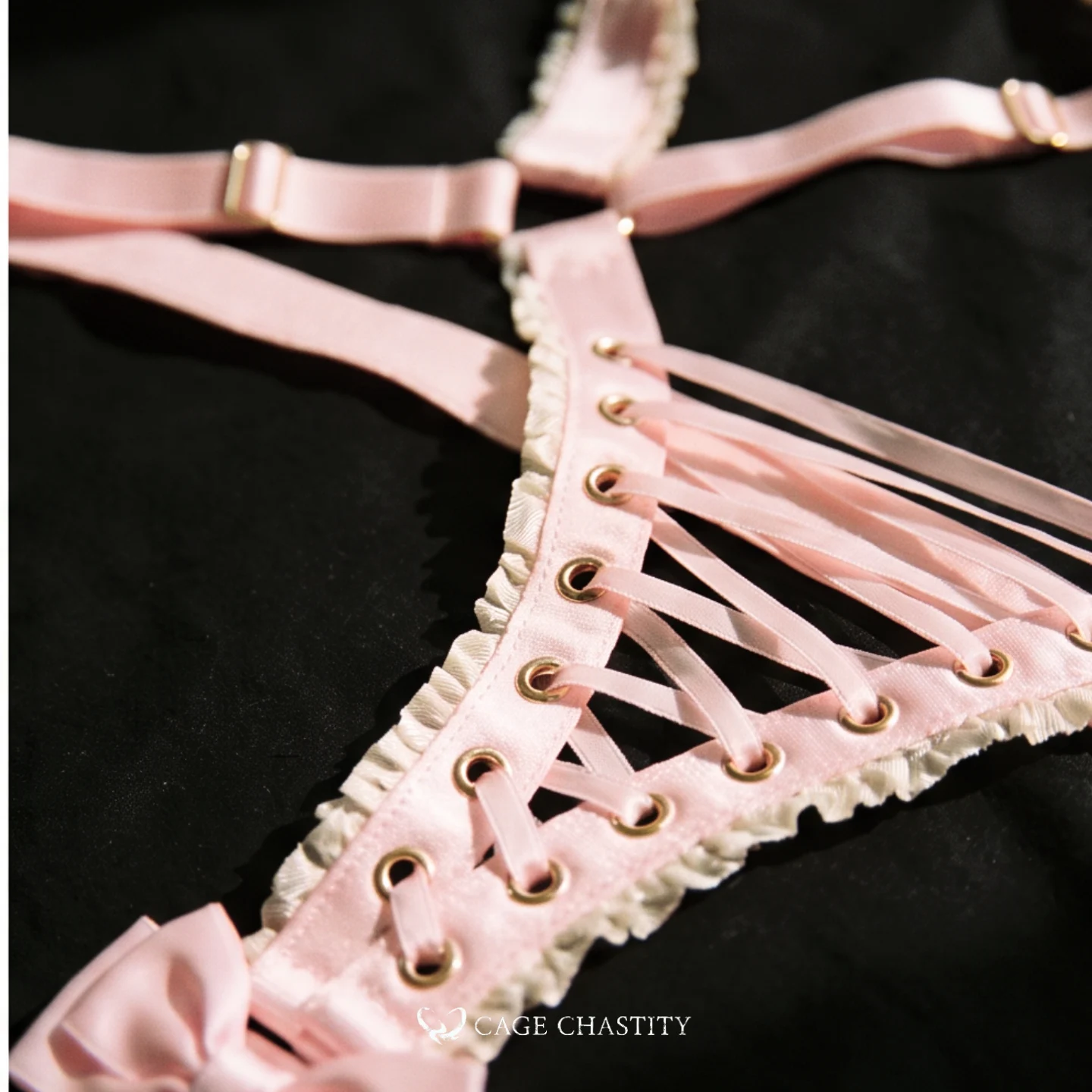Petit Gâteau Handcrafted Sissy Lingerie Set with Bells & Garters