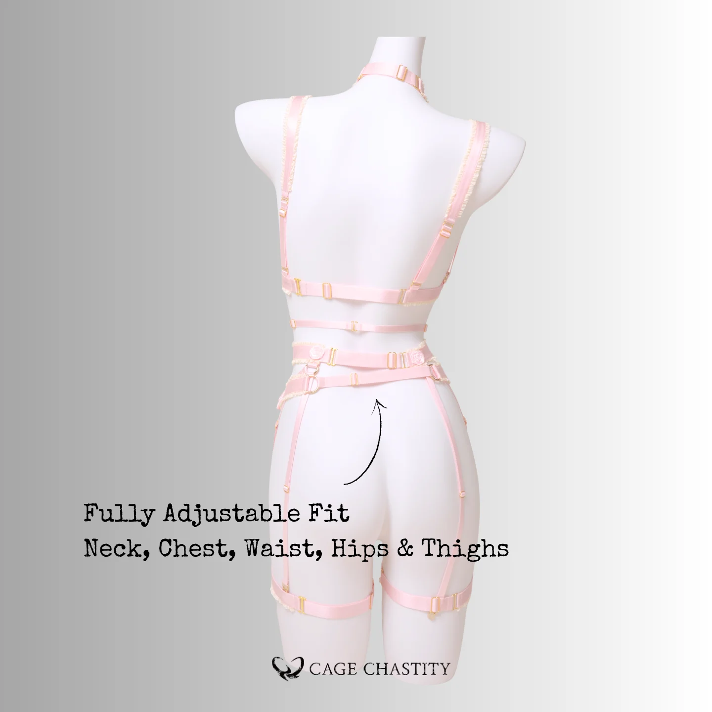 Petit Gâteau Handcrafted Sissy Lingerie Set with Bells & Garters