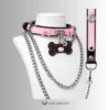 Cute Pink Sissy Puppy – Collar, Leash & Cuff Set