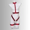 Scarlet Nocturne Handcrafted Bow & Garter Harness
