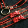 Scarlet Nocturne Handcrafted Bow & Garter Harness