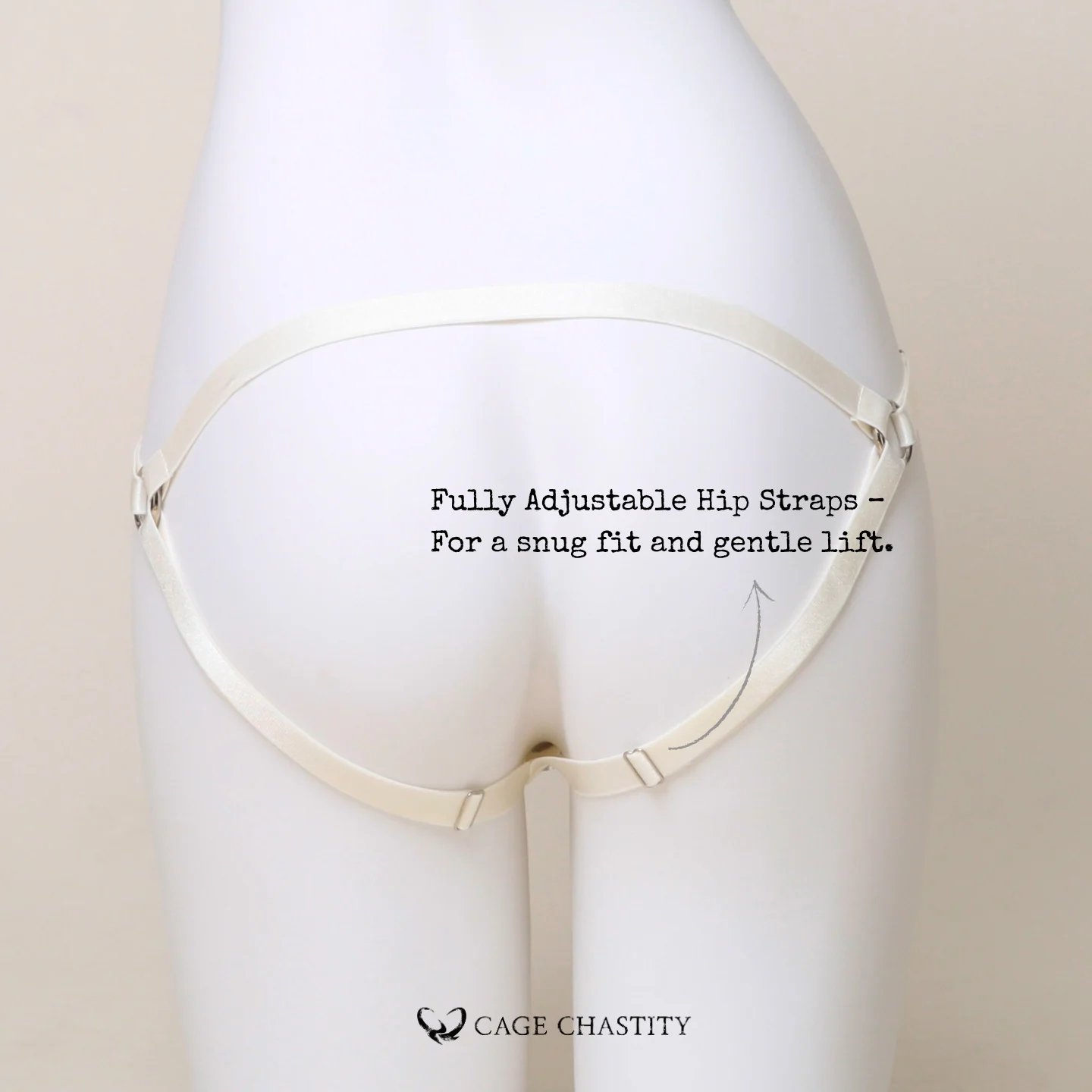 Fully Adjustable Ultra-Slim Three-Way Chastity Belt – 0.59 in (1.5 cm)