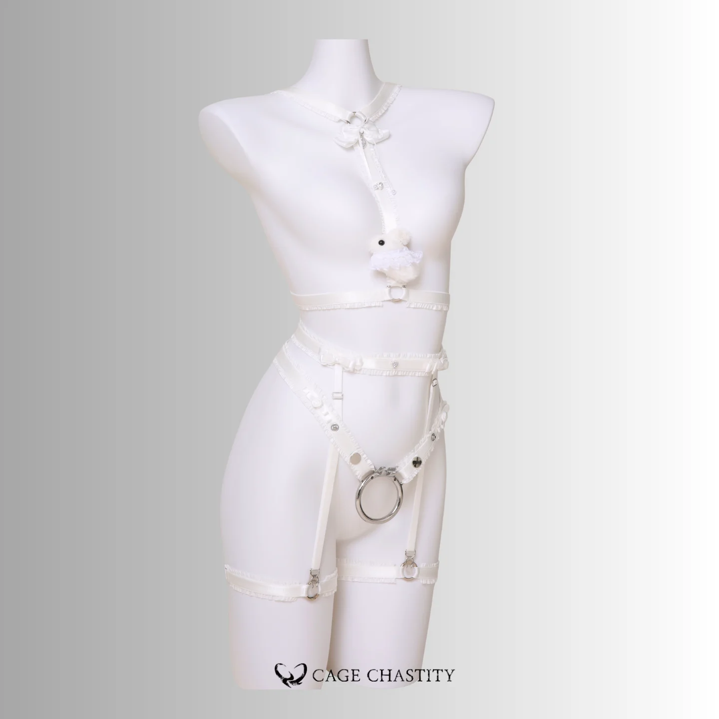 Pristine Bunny Handcrafted Chastity Lingerie Set